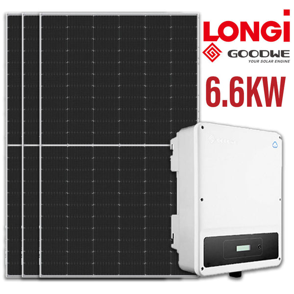 Longi Goodwe Solar Package 6.6kW Starting from $ 3299