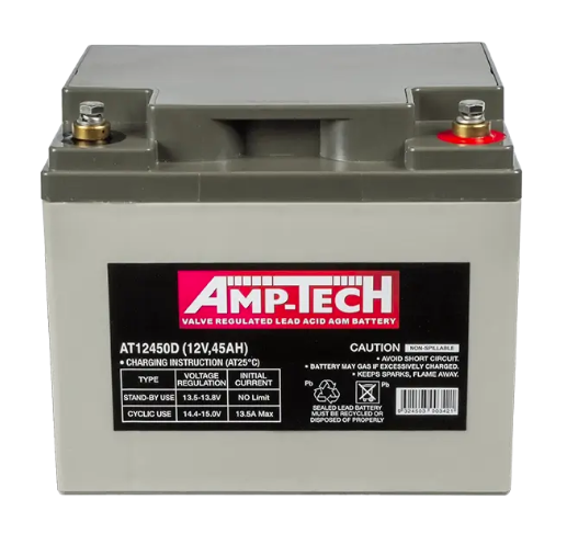 AMPTECH AT12450D 12 Volt 45AH VRLA AGM Battery