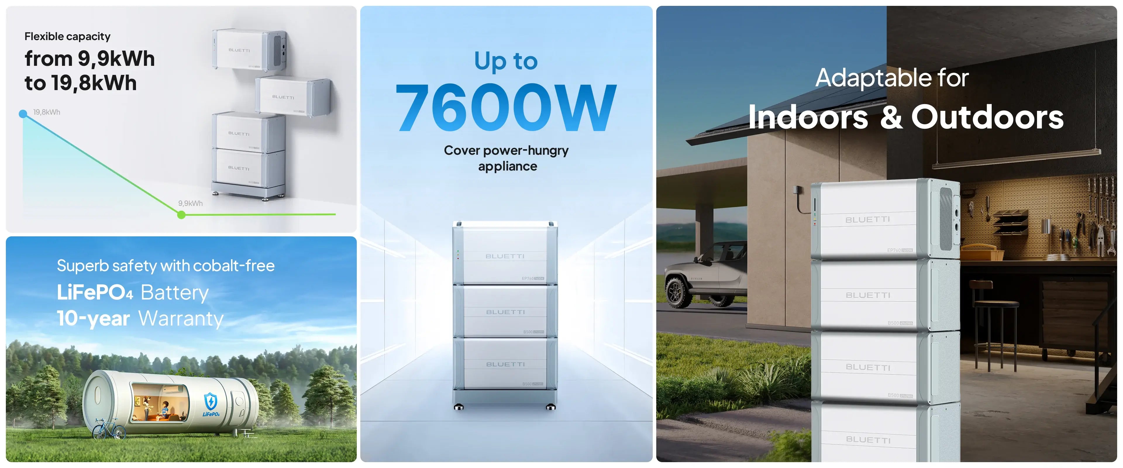 Bluetti EP760 7.6Kw Single Phase Hybrid All in One Residential Energy Storage System (ESS)