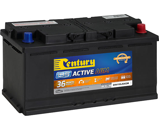 Century DIN110LHAGM ISS Active AGM Stop Start Battery | 950CCA 105AH