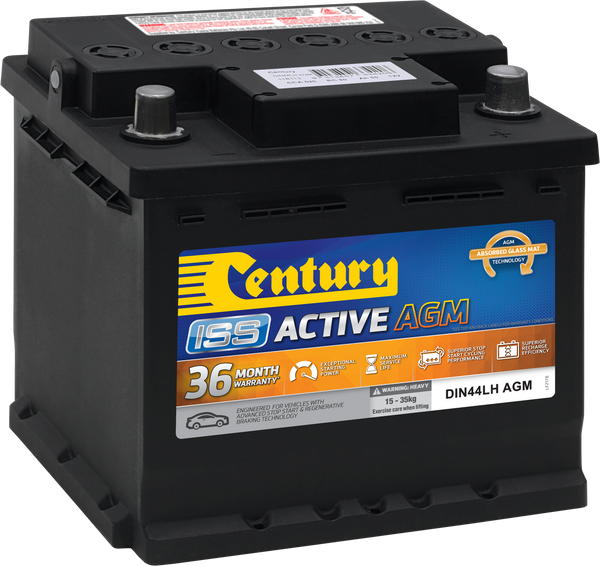 Century DIN44LH AGM ISS Active AGM Stop Start Battery | 520CCA 50AH