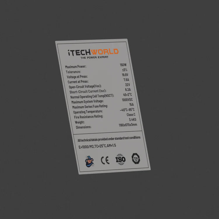 iTechWorld 150W Flexible Solar Panel with HPX PRO Technology