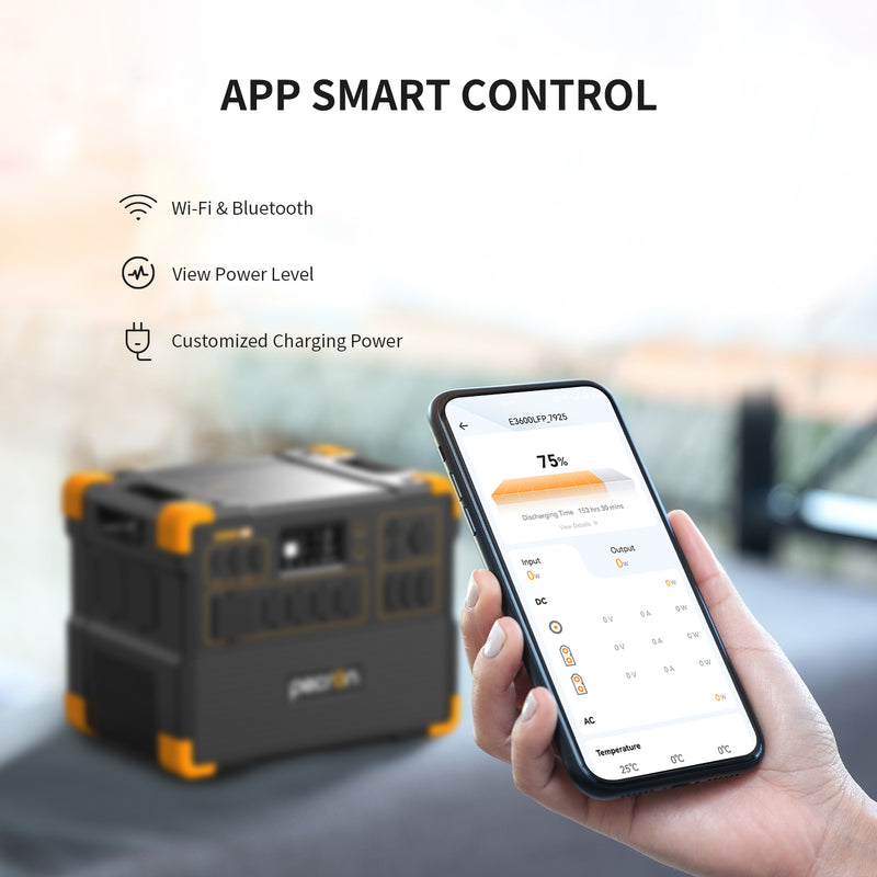 Pecron E3600LFP Portable Power Station | 3200W 3600Wh