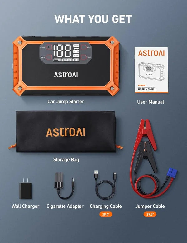 AstroAI Car Jump Starter, 2000A 12V Orange