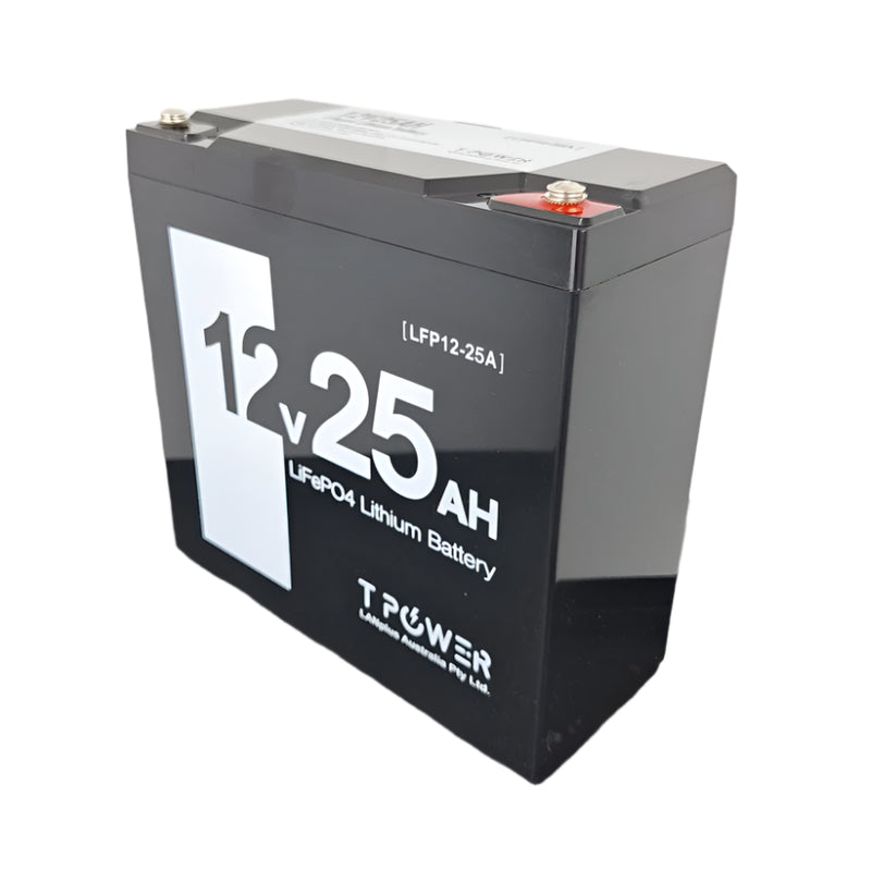 T-Power LiFePO4 12v 25ah Lithium Battery LFP-12.8-25A