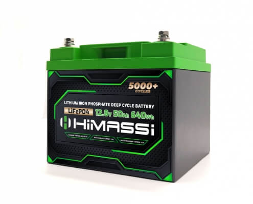 HiMASSi 12V 50Ah Lithium Ion Phosphate (LiFePO4) Battery