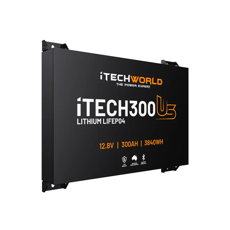 iTechWorld iTECH300US Ultra Slim Deep Cycle Lithium Battery with Bluetooth LiFePO4 300Ah