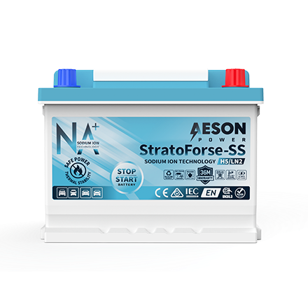 AESON StratoForse-SS | H5/LN2 | Sodium Ion Stop Start Vehicle Battery | 12V 650CCA 33AH