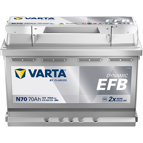 Varta Dynamic EFB 570500076 EFB-70 760CCA 70Ah N70