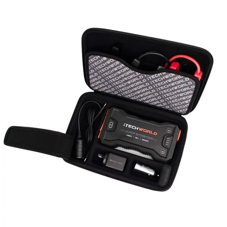iTechWorld Lithium Jump Starter and Backup Power Bank with Heavy-Duty Case 1500A
