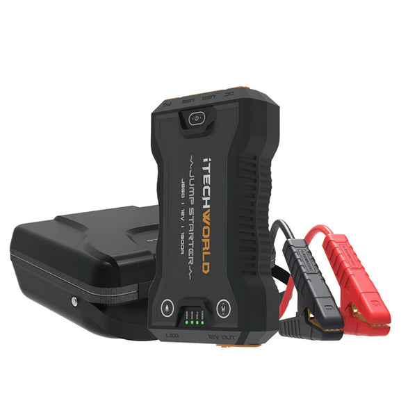 iTechWorld Lithium Jump Starter and Backup Power Bank with Heavy-Duty Case 1500A
