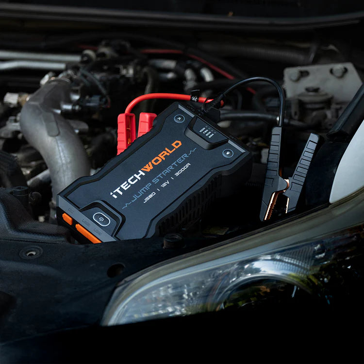 iTechWorld JS80 Lithium Jump Starter and Backup Power Bank with Heavy-Duty Case 3000A