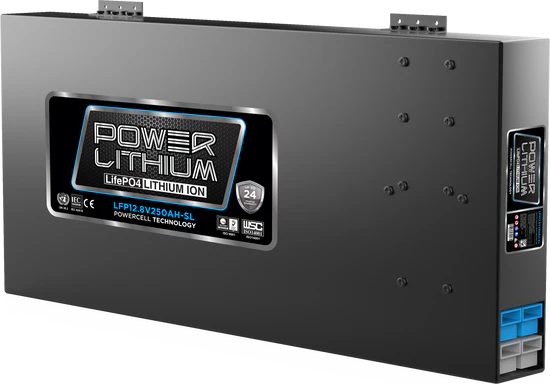 Power Lithium 12.8V 250AH FT LiFePO4 Battery Slim
