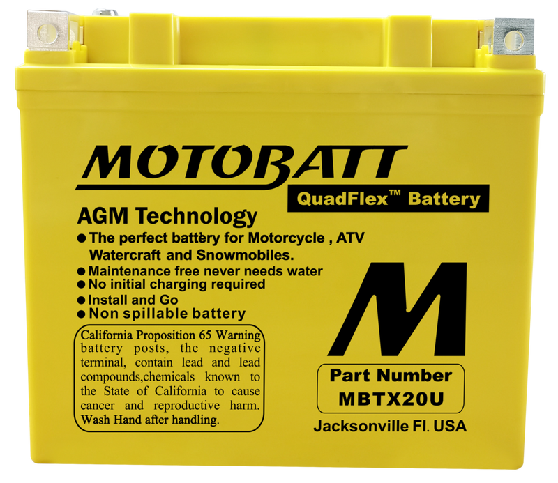 MBTX20U Motobatt 12V AGM Battery