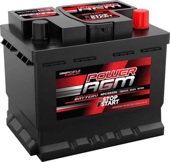 Power Crank | NPCISS55H (AGMDIN55) | Stop Start | 12V 780CCA 65AH