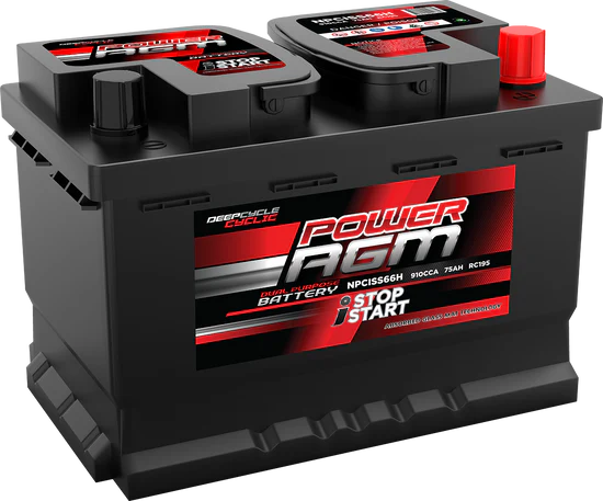 Power Crank | NPCISS66H (AGMDIN66) | Stop Start | 12V 910CCA 75AH