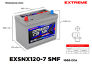 PowerCrank EXSNX120-7SMF 4X4 1000 CCA SMF (XN70ZZ)