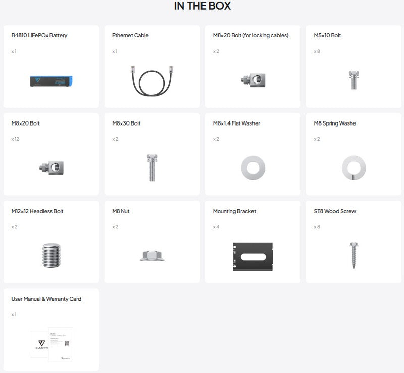 Bluetti B4810 LiFePO₄ Battery | 51.2 V, 100 Ah