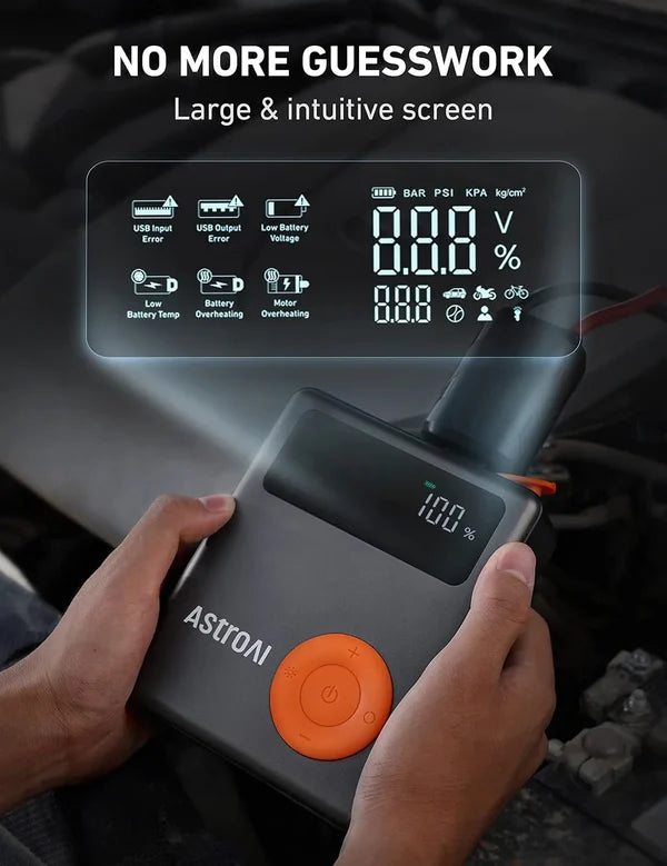 AstroAI 1750A 12V Battery Jump Starter with 150PSI Digital Tire Inflator