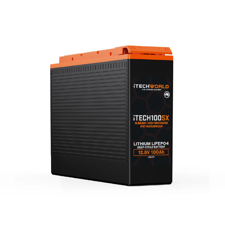 iTechWorld iTECH100SX Lithium Deep Cycle Slim Battery LiFePO4 100Ah