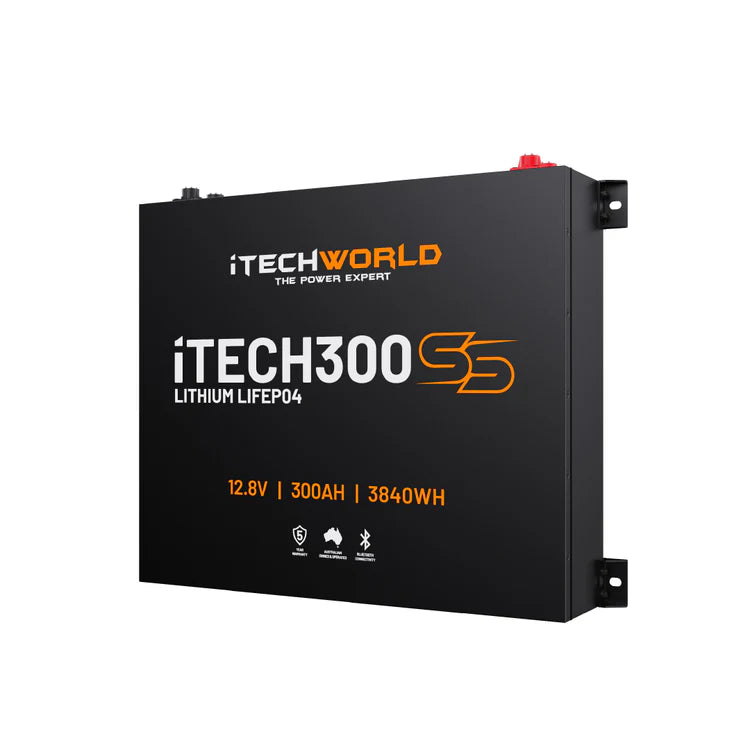 iTechWorld iTECH300SS Super Slim Deep Cycle Lithium Battery with Bluetooth LiFePO4 300Ah