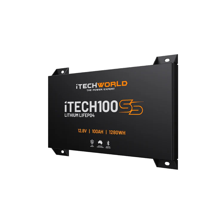 iTechWorld iTECH100SS Super Slim Deep Cycle Lithium Battery with Bluetooth LiFePO4 100Ah