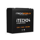 iTechWorld iTECH24 Deep Cycle Lithium Battery LiFePO4 24Ah