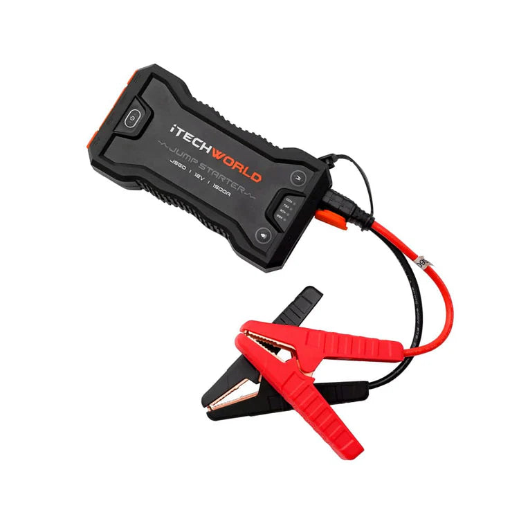iTechWorld Lithium Jump Starter and Backup Power Bank with Heavy-Duty Case 1500A