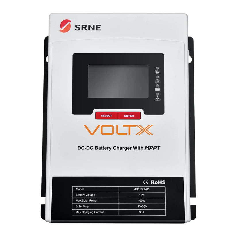 VoltX 30A MPPT DC to DC Lithium Battery Charger