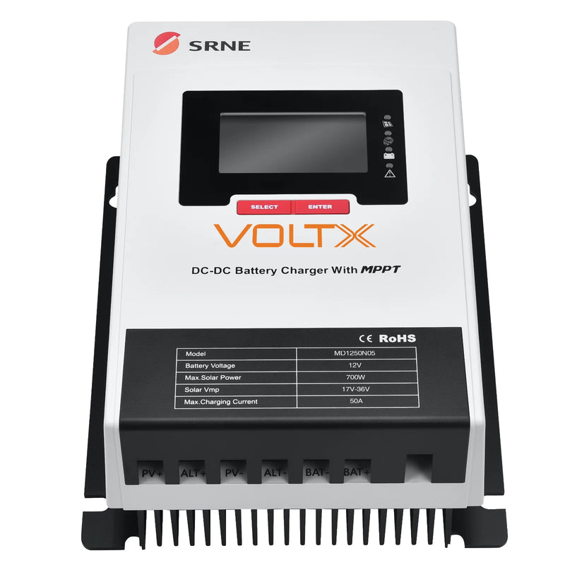 VoltX 50A MPPT DC to DC Lithium Battery Charger