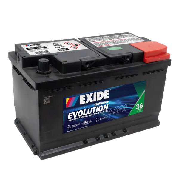 Exide Evolution SSAGM-77EU LN4 AGM 12 Volt 800CCA Start Stop Vehicle AGM Battery